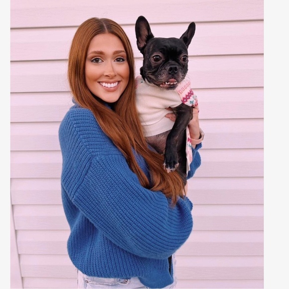 Blue Turtleneck Knit Pullover Sweater Long Sleeve - Picture 16 of 16